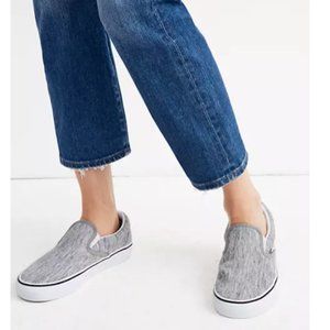 Vans Classic Slip-On Sneakers in Grey Rib
